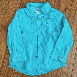 Crown and Ivy 3t sea foam green button down Sun shirt